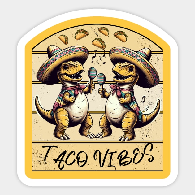 Tacosaurus Sticker by mieeewoArt